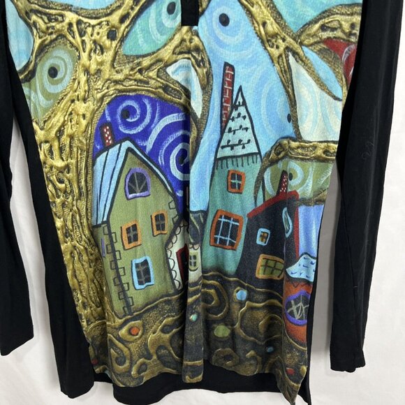 Dolcezza Artsy Henley Top in Womens Size S - Picture 2 of 8